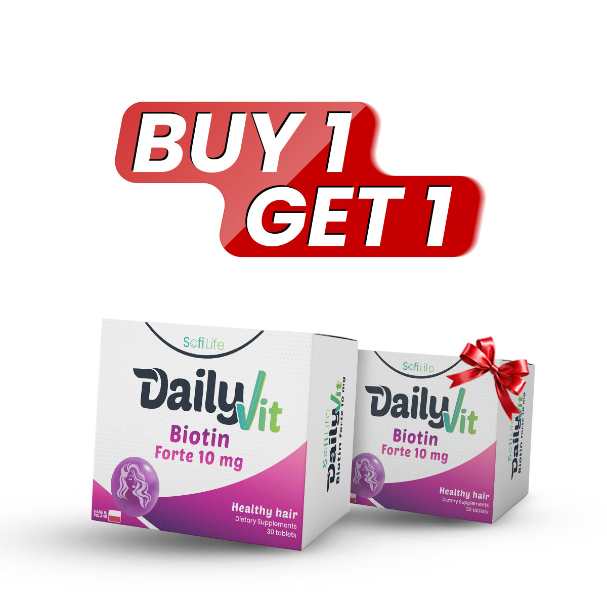 DailyVit Biotin Forte 10 mg– Buy 1 Get 1 Free
