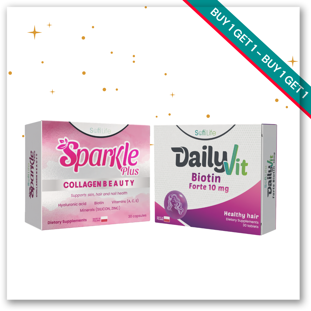 DailyVit Biotin Forte 10 mg + Sparkle Plus Collagen Beauty