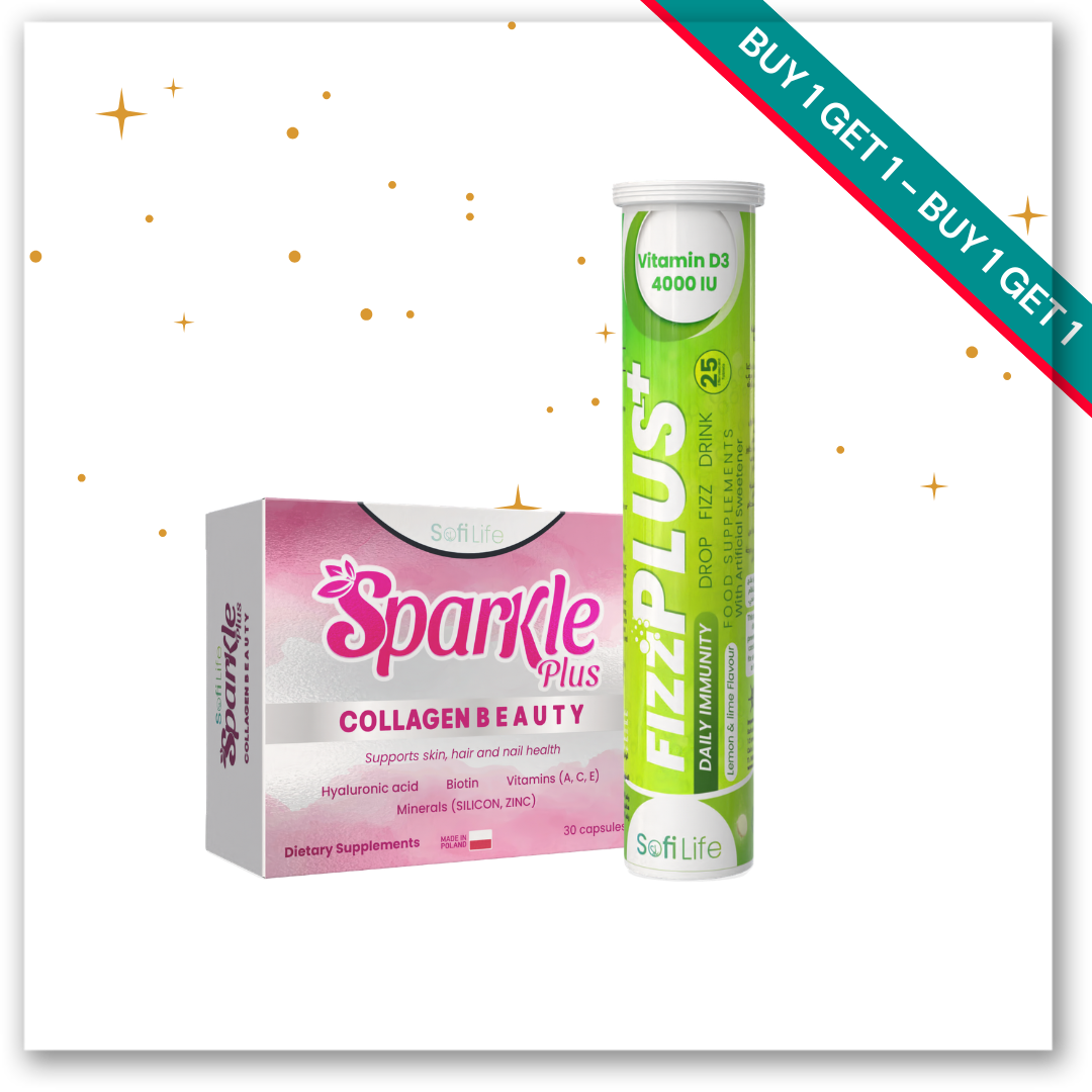 FizzPlus Vitamin D3 4000 IU + Sparkle Plus Collagen Beauty