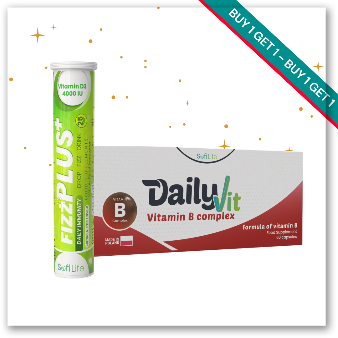 FizzPlus Vitamin D3 4000 IU + DailyVit Vitamin B Complex